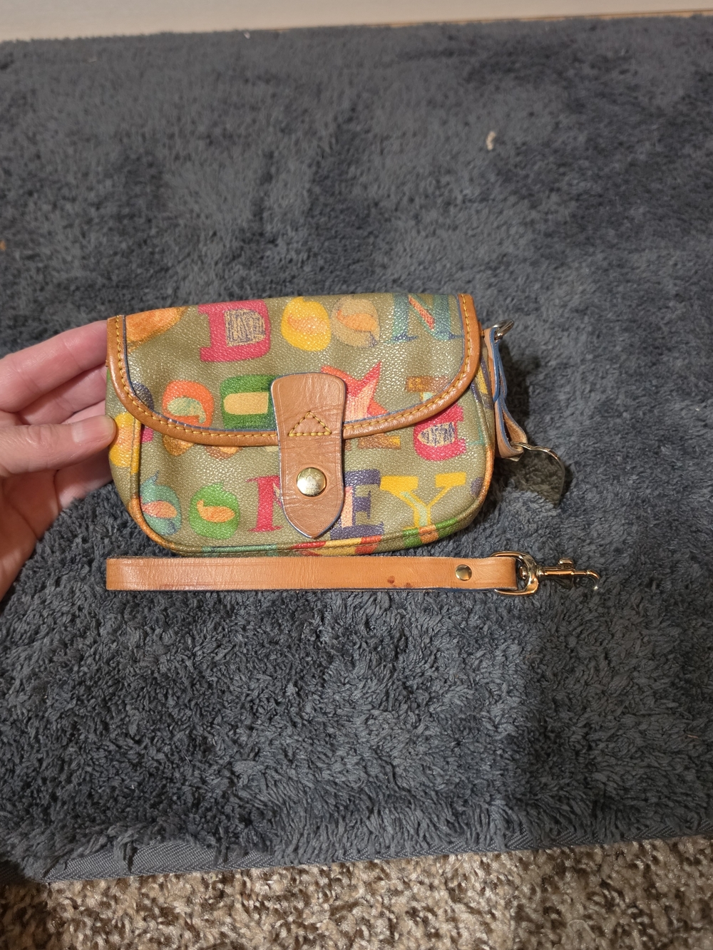 Dooney & Bourke Multicolor Logo Wristlet